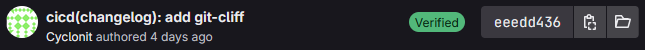 a verified commit in GitLab